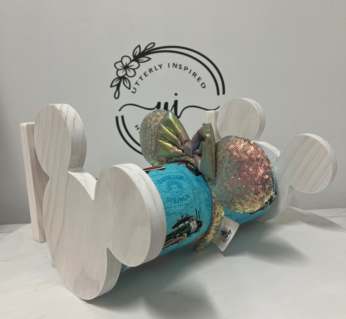 Cars Inspired Headband Holder – Freestanding or Wall Mounted Wood Display Rack for Minnie Mickey Ears –Organizer for Disney Parks Headbands