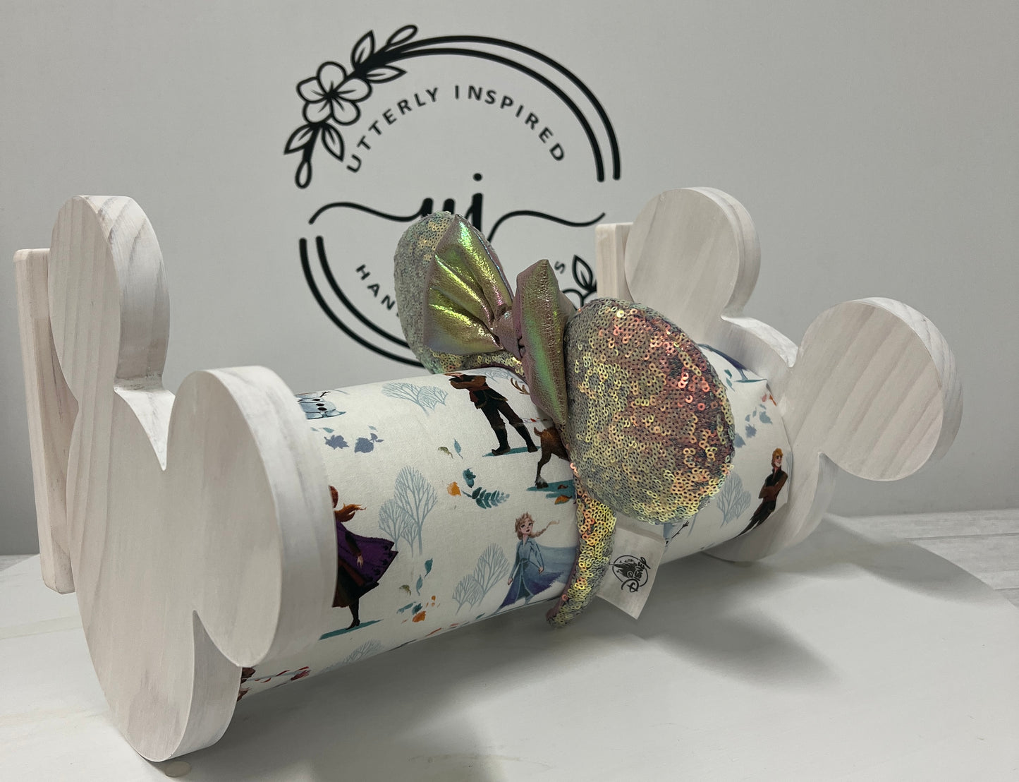 Frozen Inspired Headband Holder – Freestanding or Wall Mounted Wood Display Rack for Minnie Mickey Ears –Organizer for Disney Parks Headbands