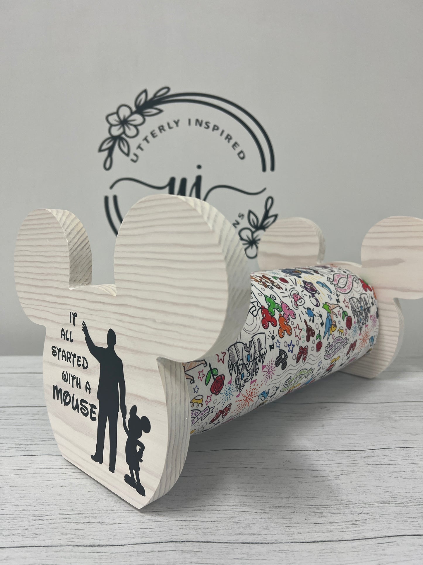 Dooney & Bourke/Disney Parks Inspired Headband Holder – Freestanding or Wall Mounted Wood Display Rack for Minnie Mickey Ears –Organizer for Disney Parks Headbands