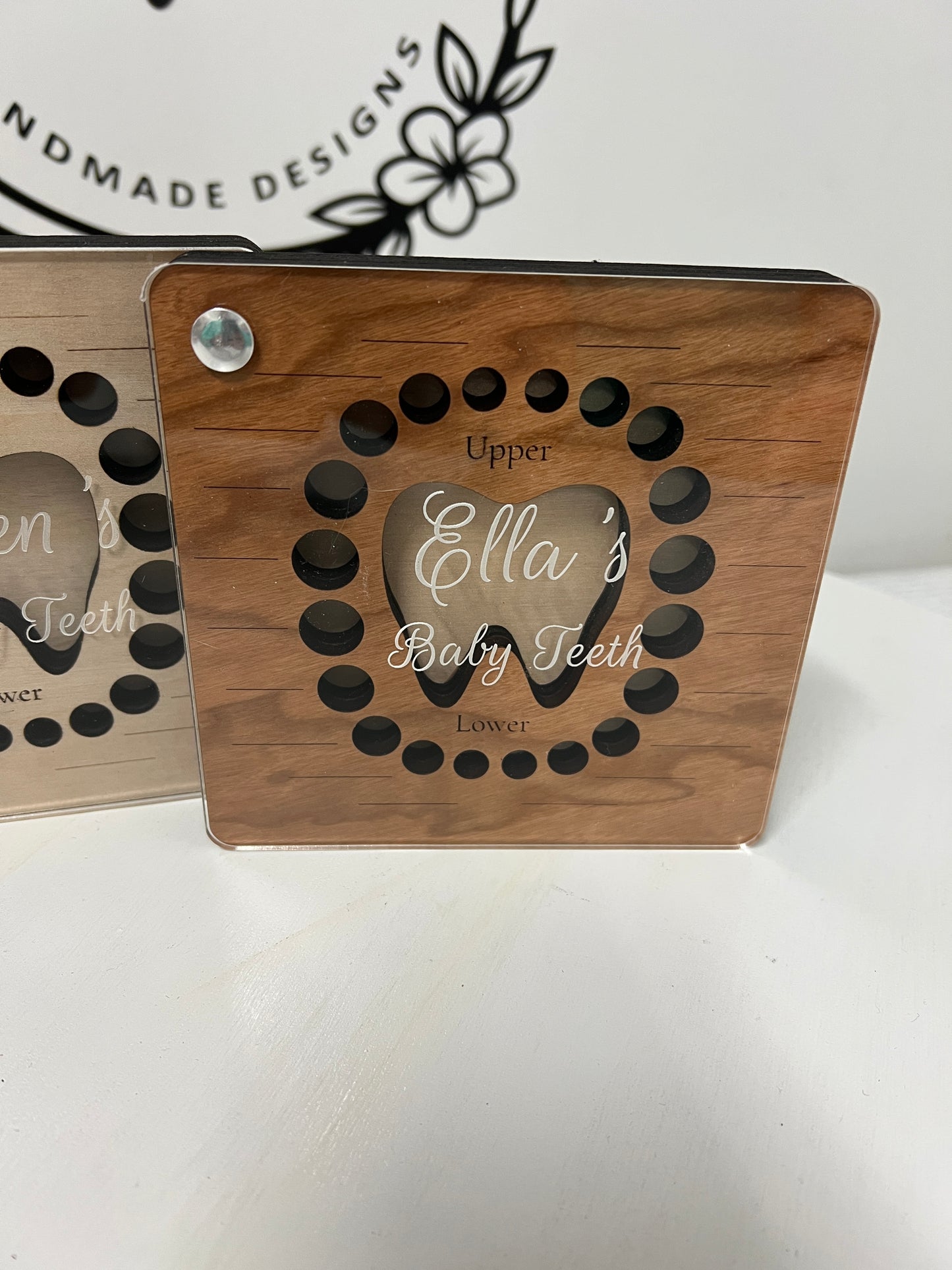 Personalized Wooden Baby Teeth Storage Box