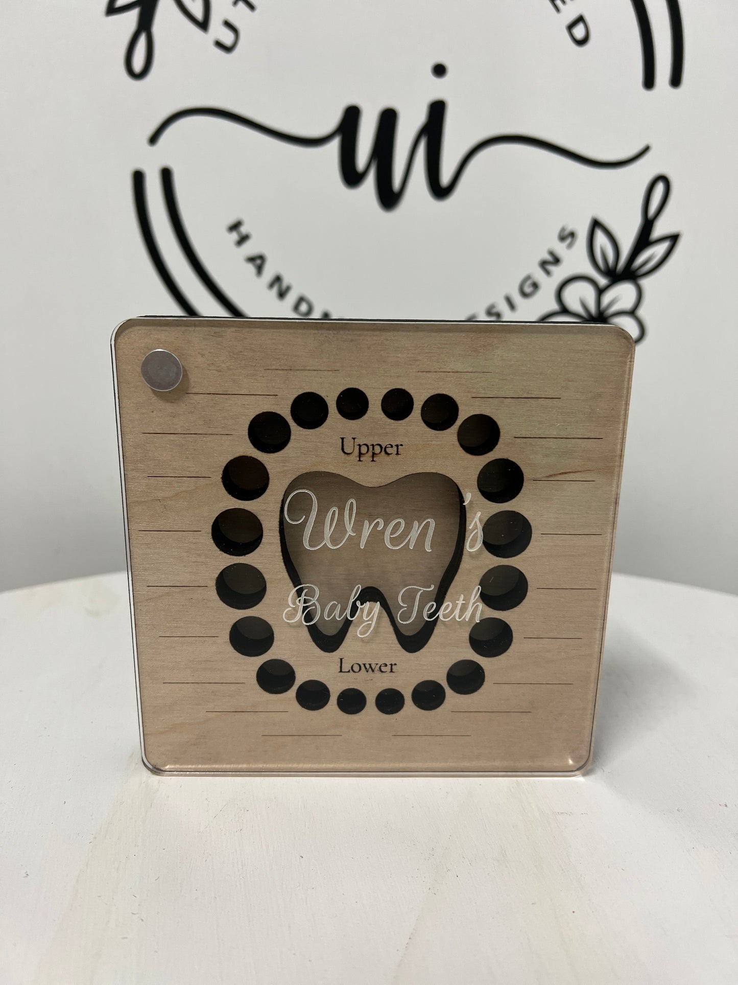 Personalized Wooden Baby Teeth Storage Box