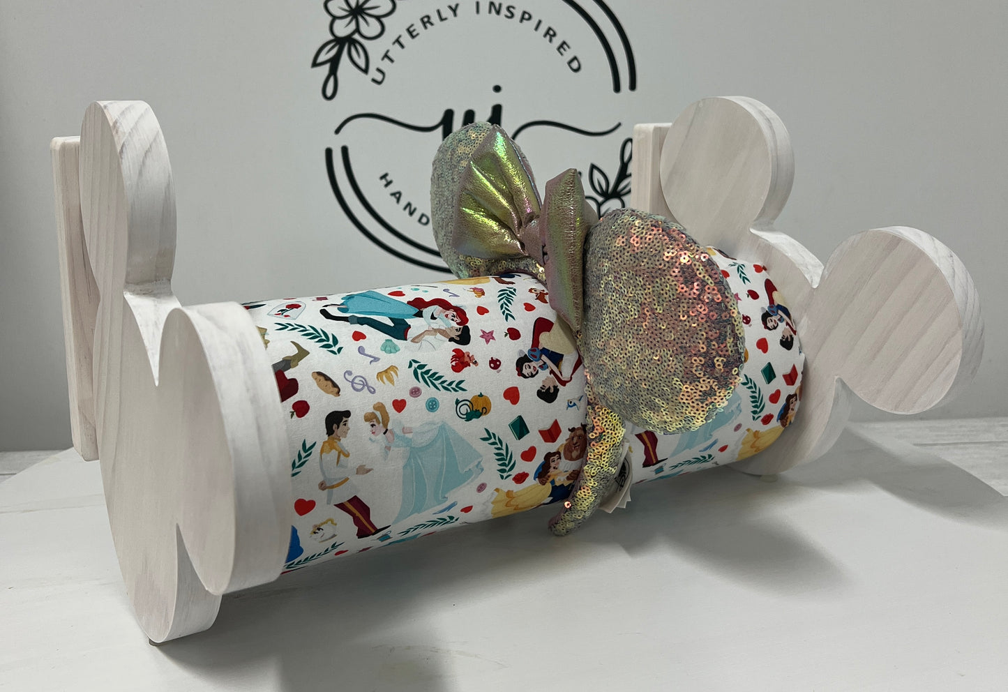 Couples Dancing Princess/Prince Inspired Headband Holder – Freestanding or Wall Mounted Wood Display Rack for Minnie Mickey Ears –Organizer for Disney Parks Headbands