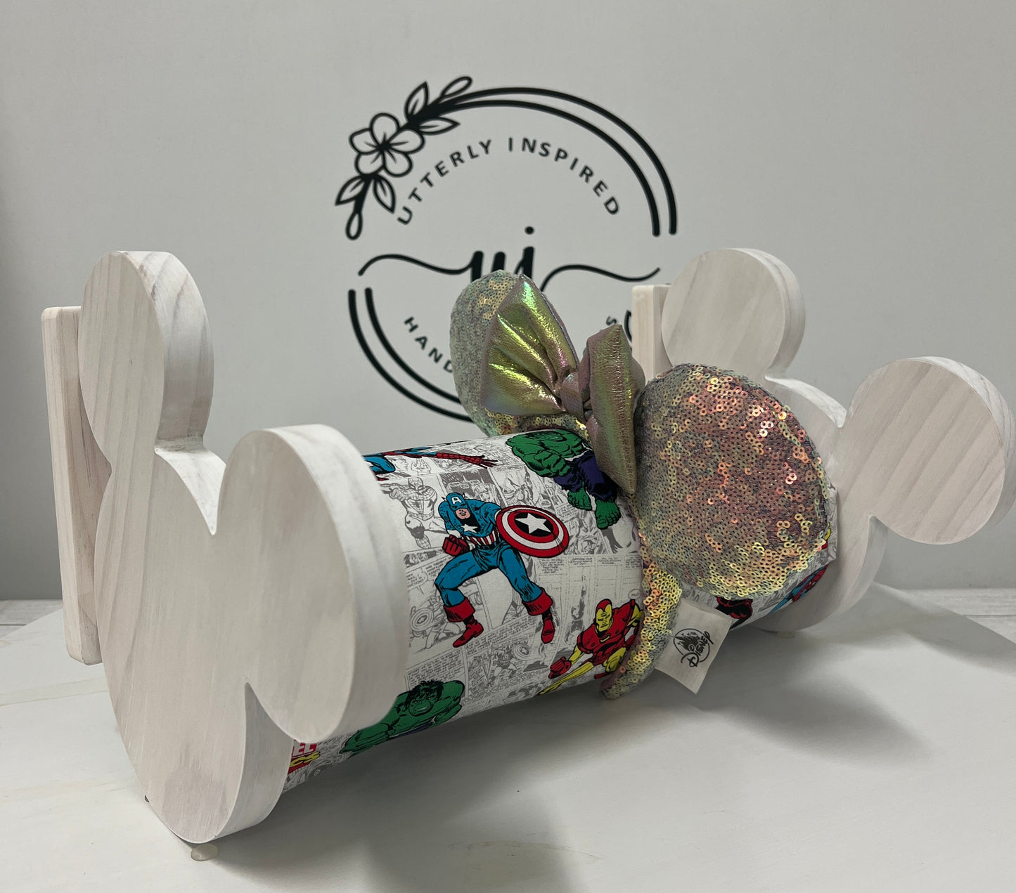 Super Heroes/Marvel/ Inspired Free Standing or Wall Mountable Minnie Mickey Ears –Organizer for Disney Parks Headbands