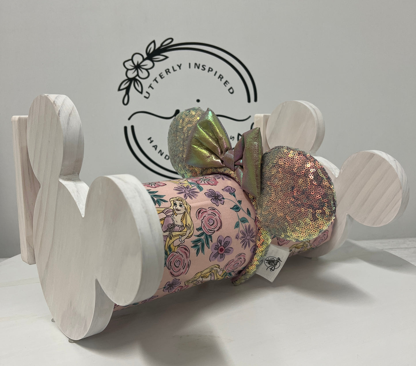 Tangled/Rapunzel Inspired Headband Holder – Freestanding or Wall Mounted Wood Display Rack for Minnie Mickey Ears –Organizer for Disney Parks Headbands