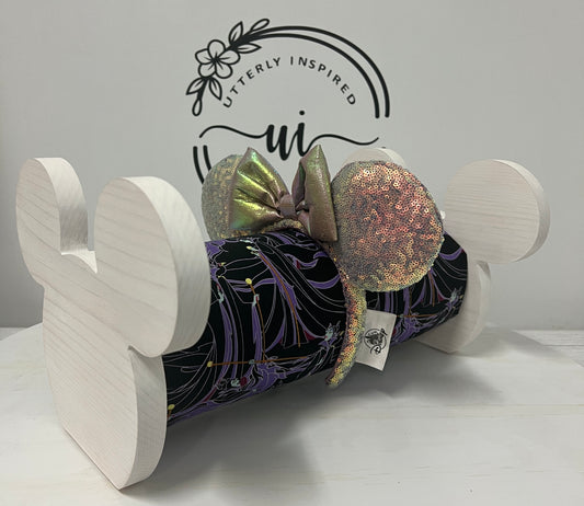 Maleficent Inspired Headband Holder – Freestanding or Wall Mounted Wood Display Rack for Minnie Mickey Ears –Organizer for Disney Parks Headbands