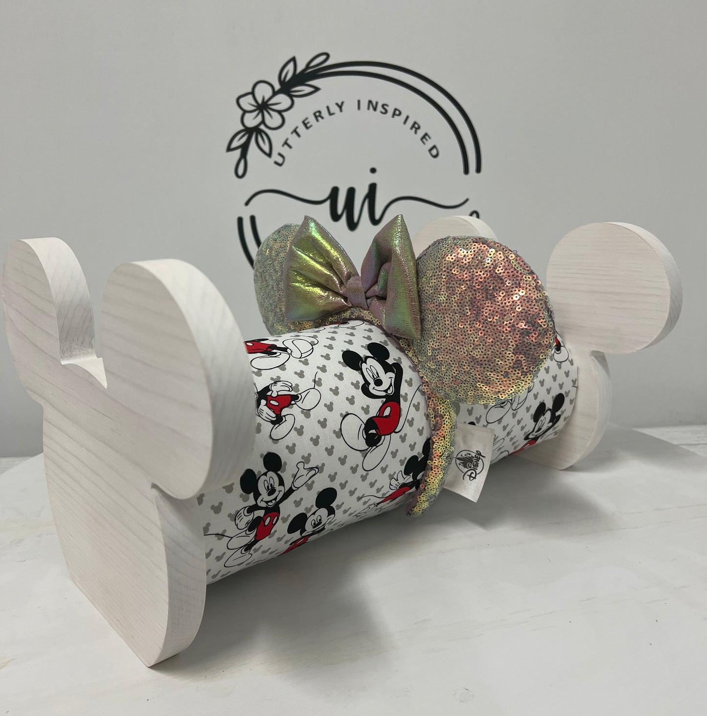 Mickey Mouse Inspired Headband Holder – Freestanding or Wall Mounted Wood Display Rack for Minnie Mickey Ears –Organizer for Disney Parks Headbands