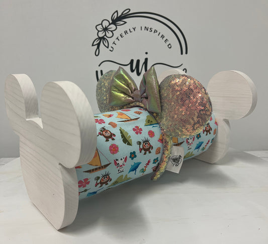 Moana Inspired Headband Holder – Freestanding or Wall Mounted Wood Display Rack for Minnie Mickey Ears –Organizer for Disney Parks Headbands