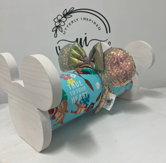 Moana Inspired Headband Holder – Freestanding or Wall Mounted Wood Display Rack for Minnie Mickey Ears –Organizer for Disney Parks Headbands