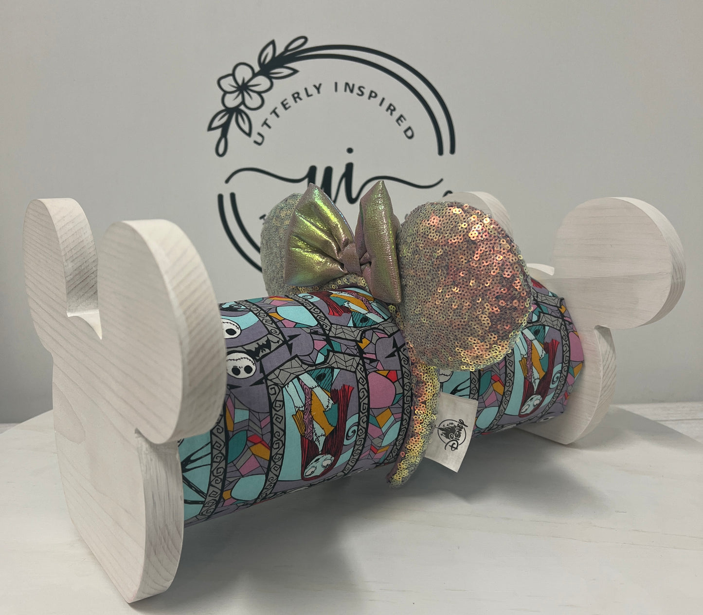 Nightmare Before Christmas --Jack Skellington Inspired Headband Holder – Freestanding or Wall Mounted Wood Display Rack for Minnie Mickey Ears –Organizer for Disney Parks Headbands