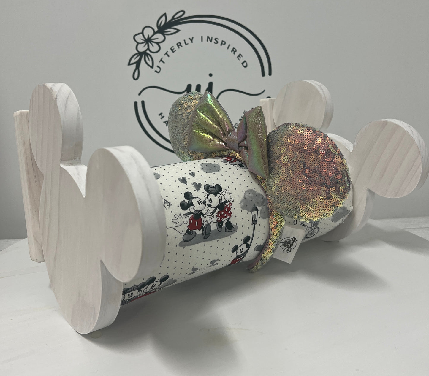 Love in Paris, Mickey & Minnie Inspired Free Standing or Wall Mountable Minnie Mickey Ears –Organizer for Disney Parks Headbands