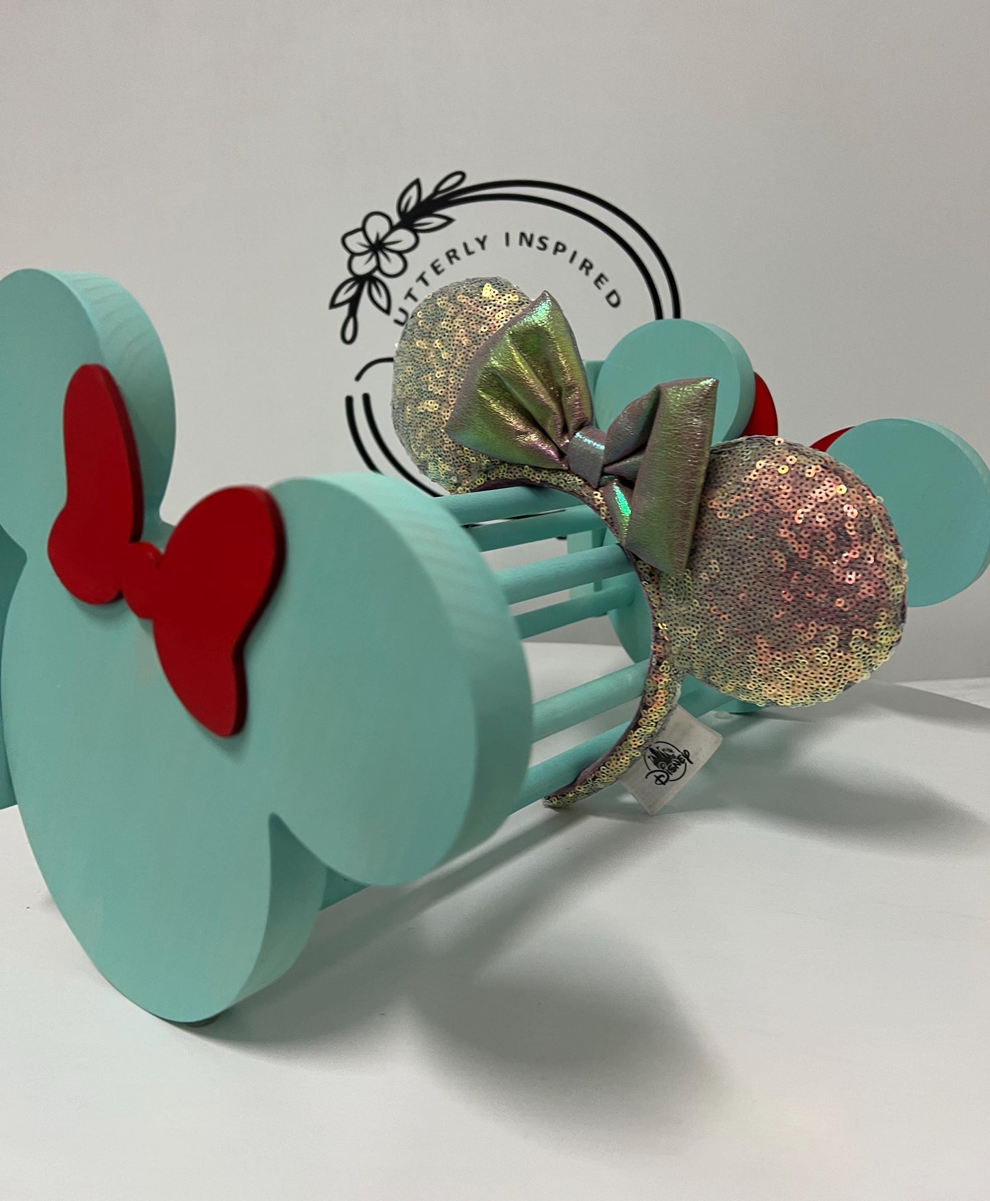 One-of-a-Kind Red Bow Ear Headband Holder- Ready to Ship