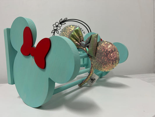 One-of-a-Kind Red Bow Ear Headband Holder- Ready to Ship