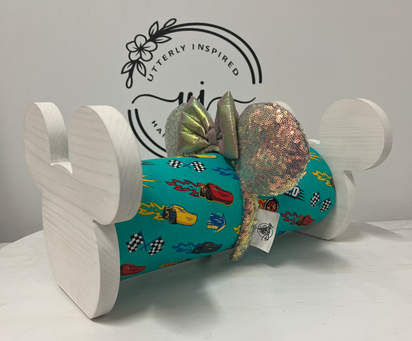 Cars Inspired Headband Holder – Freestanding or Wall Mounted Wood Display Rack for Minnie Mickey Ears –Organizer for Disney Parks Headbands