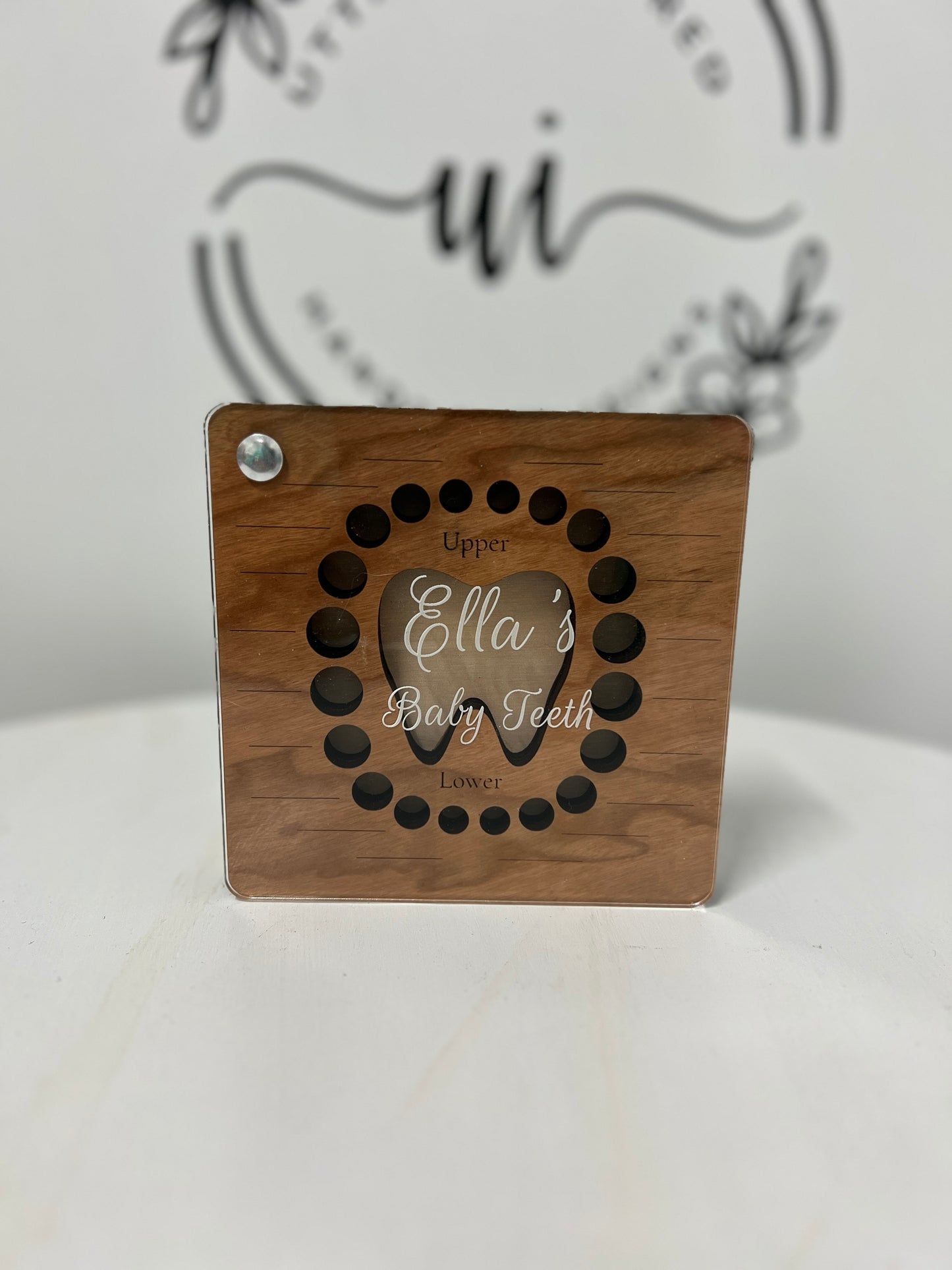 Personalized Wooden Baby Teeth Storage Box
