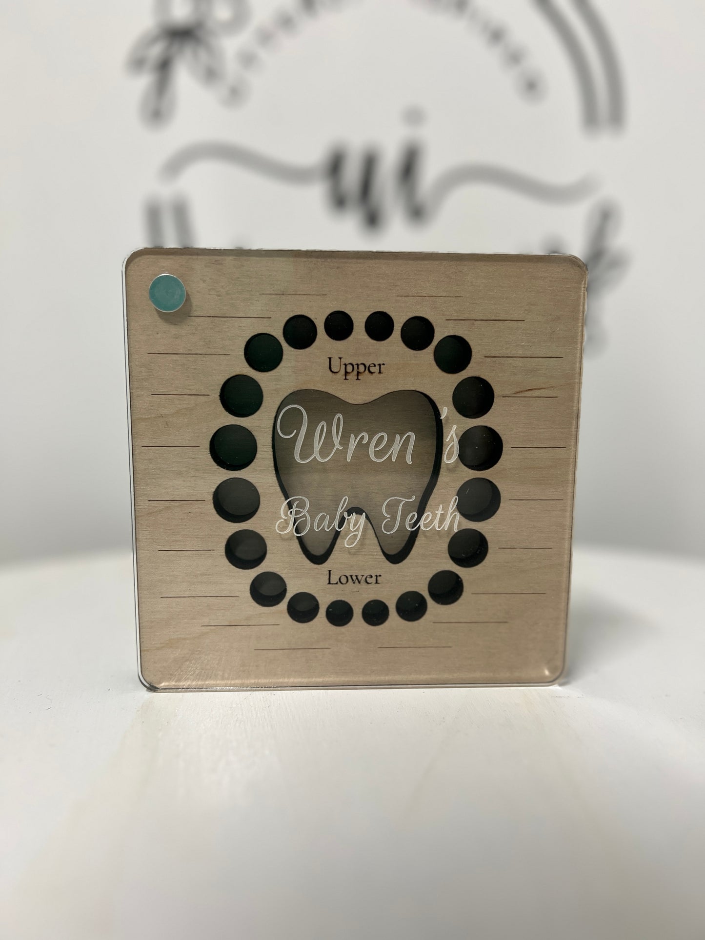 Personalized Wooden Baby Teeth Storage Box
