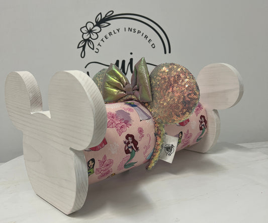 Princess Inspired Headband Holder – Freestanding or Wall Mounted Wood Display Rack for Minnie Mickey Ears –Organizer for Disney Parks Headbands