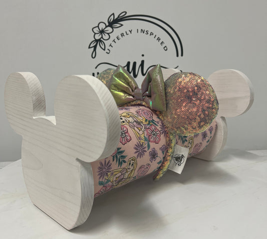 Tangled/Rapunzel Inspired Headband Holder – Freestanding or Wall Mounted Wood Display Rack for Minnie Mickey Ears –Organizer for Disney Parks Headbands