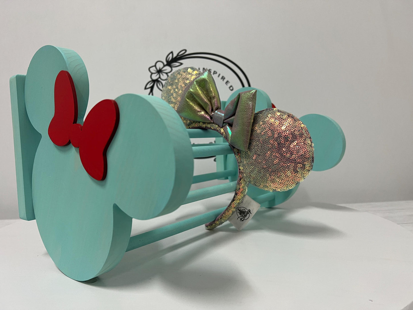 One-of-a-Kind Red Bow Ear Headband Holder- Ready to Ship